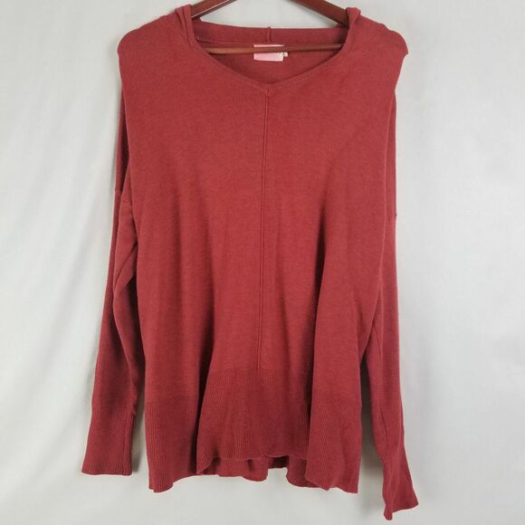 Dreamers Other - Dreamers Shirt Mens Small Red Baggy Hooded Long Sleeve Knit Pullover Sweater‎